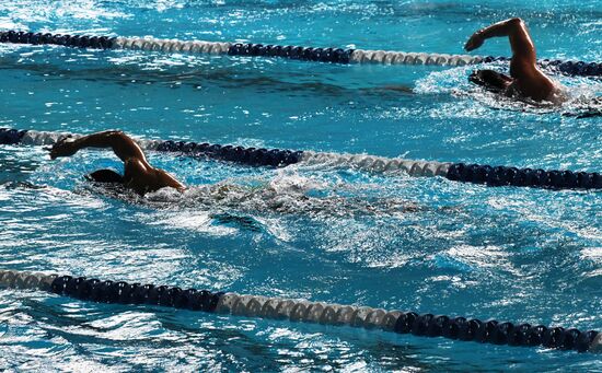 Тренировка олимпийской сборной России по плаванию