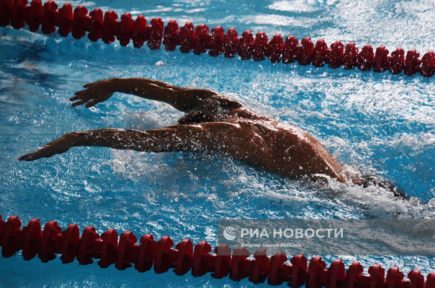 Тренировка олимпийской сборной России по плаванию