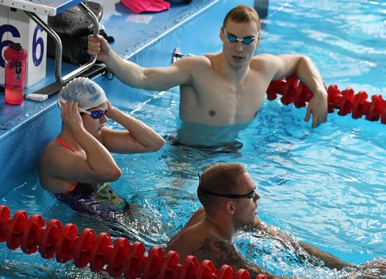Тренировка олимпийской сборной России по плаванию