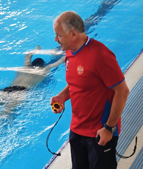 Тренировка олимпийской сборной России по плаванию