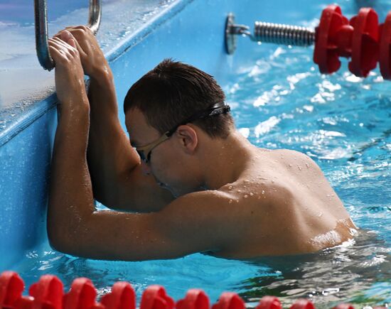 Тренировка олимпийской сборной России по плаванию