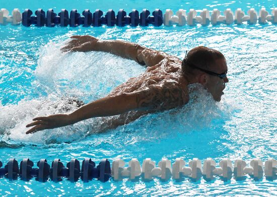 Тренировка олимпийской сборной России по плаванию