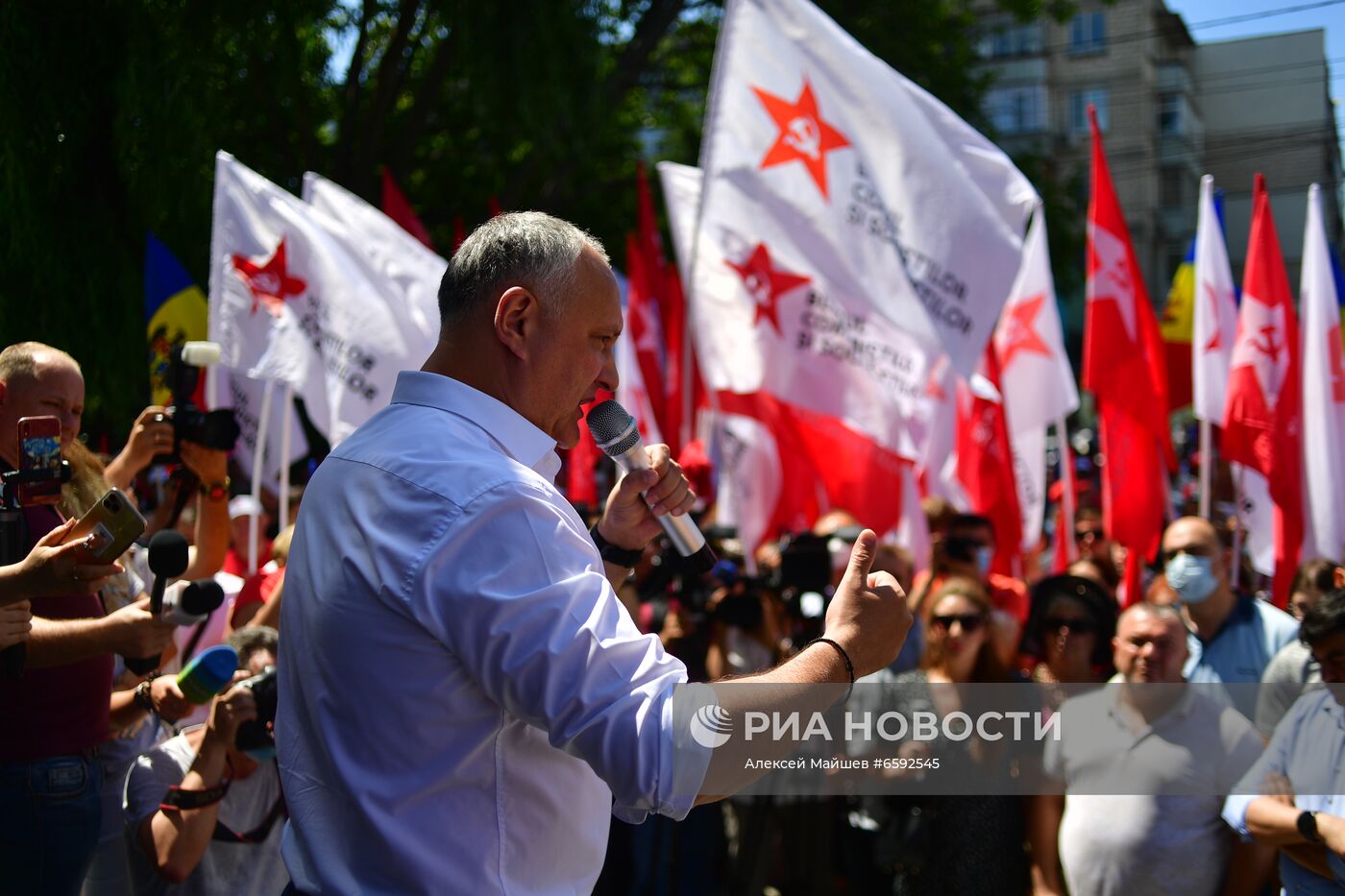 Акция сторонников И. Додона в Кишиневе