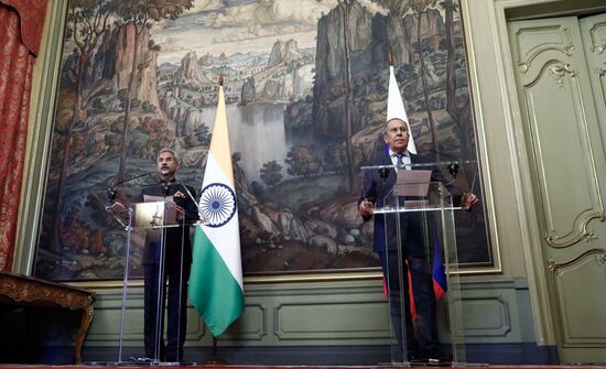 Встреча глав МИД РФ и Индии С. Лаврова и С. Джайшанкара