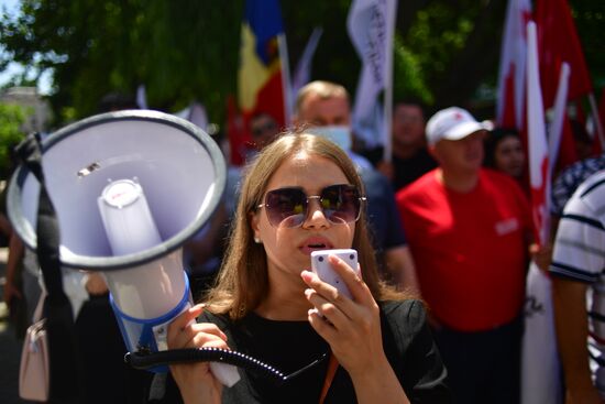 Акция сторонников И. Додона в Кишиневе