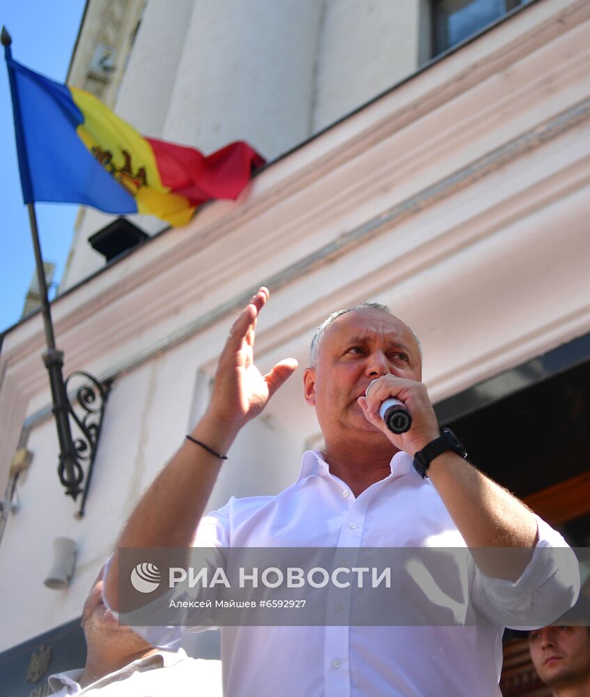 Акция сторонников И. Додона в Кишиневе