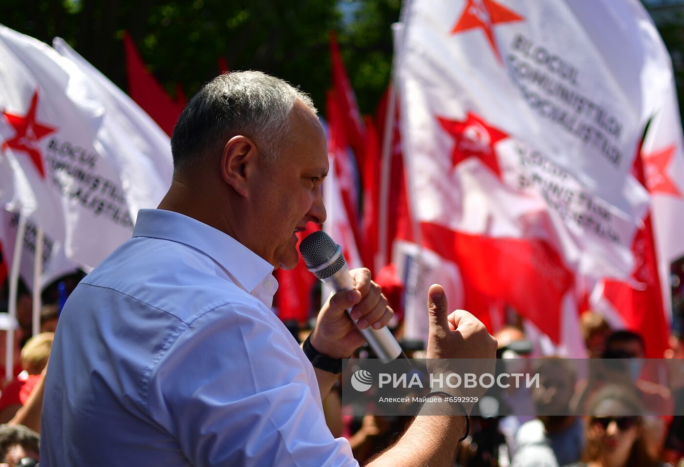 Акция сторонников И. Додона в Кишиневе