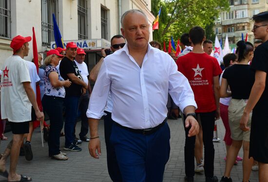 Акция сторонников И. Додона в Кишиневе