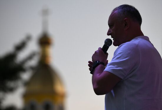 Предвыборная поездка лидера ПСРМ И. Додона по стране