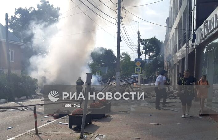 Взрыв газа в гостинице в Геленджике