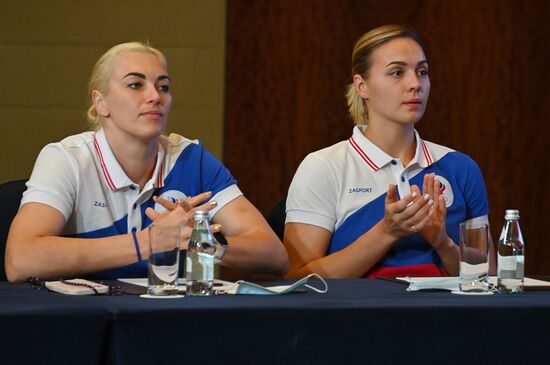 П/к женской сборной России по гандболу, посвященная участию на Олимпиаде-2020