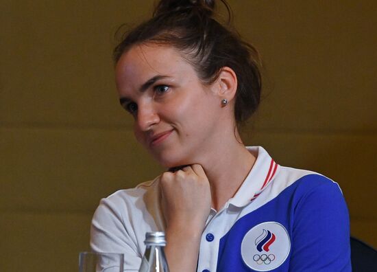 П/к женской сборной России по гандболу, посвященная участию на Олимпиаде-2020