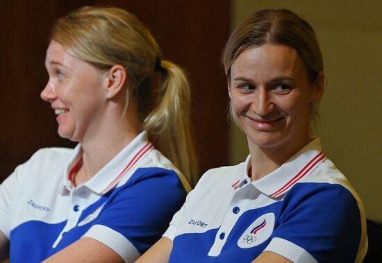 П/к женской сборной России по гандболу, посвященная участию на Олимпиаде-2020