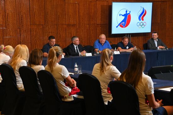 П/к женской сборной России по гандболу, посвященная участию на Олимпиаде-2020