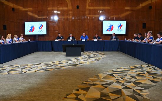 П/к женской сборной России по гандболу, посвященная участию на Олимпиаде-2020