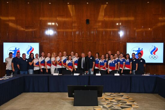 П/к женской сборной России по гандболу, посвященная участию на Олимпиаде-2020