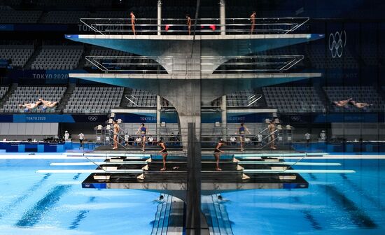 Олимпиада-2020. Прыжки в воду. Тренировки