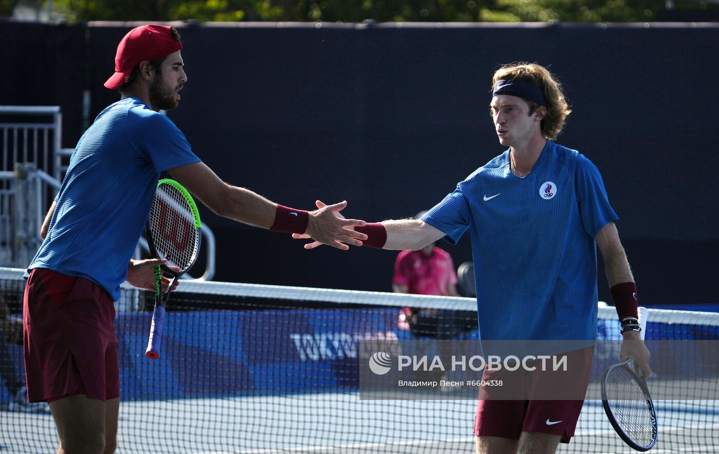 Олимпиада-2020. Теннис. Мужчины. Рублев/Хачанов - Рам/Тиафо