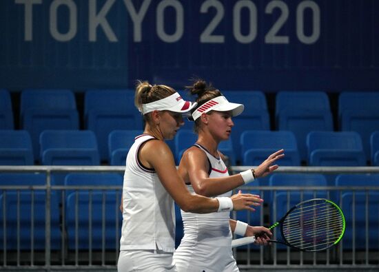 Олимпиада-2020. Теннис. Женщины. Кудерметова/Веснина - Зигемунд/Фридзам 