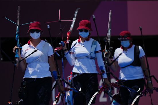 Олимпиада-2020. Стрельба из лука. Женщины. Командное первенство
