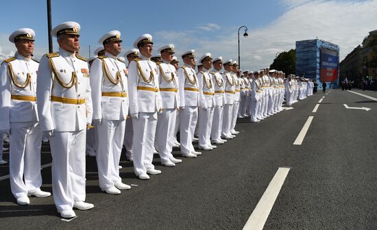 Празднование Дня ВМФ в Санкт-Петербурге