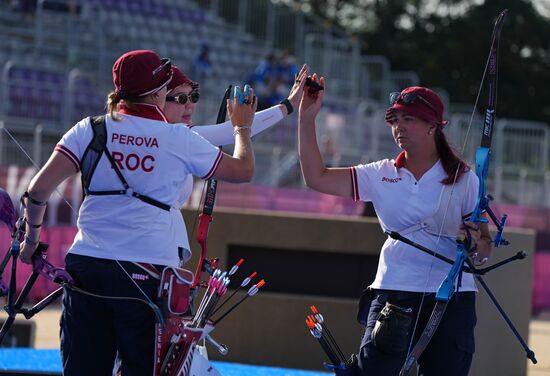 Олимпиада-2020. Стрельба из лука. Женщины. Командное первенство
