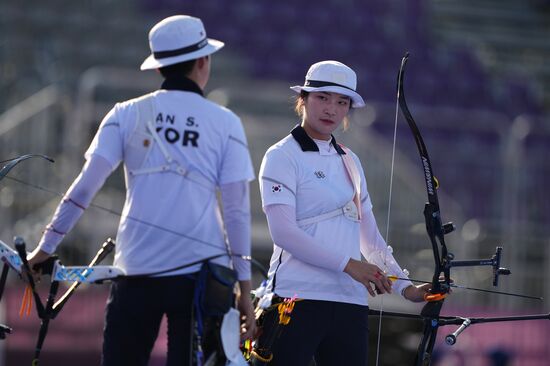 Олимпиада-2020. Стрельба из лука. Женщины. Командное первенство