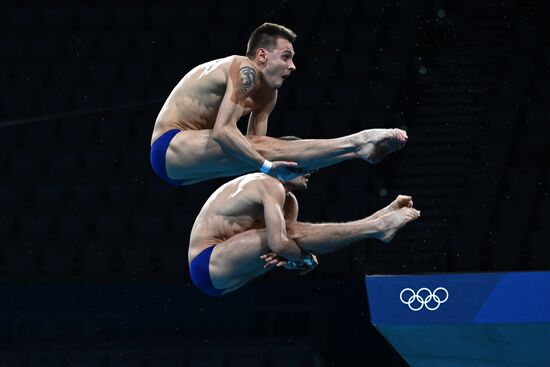 Олимпиада-2020. Синхронные прыжки в воду. Мужчины. Вышка 10 м 