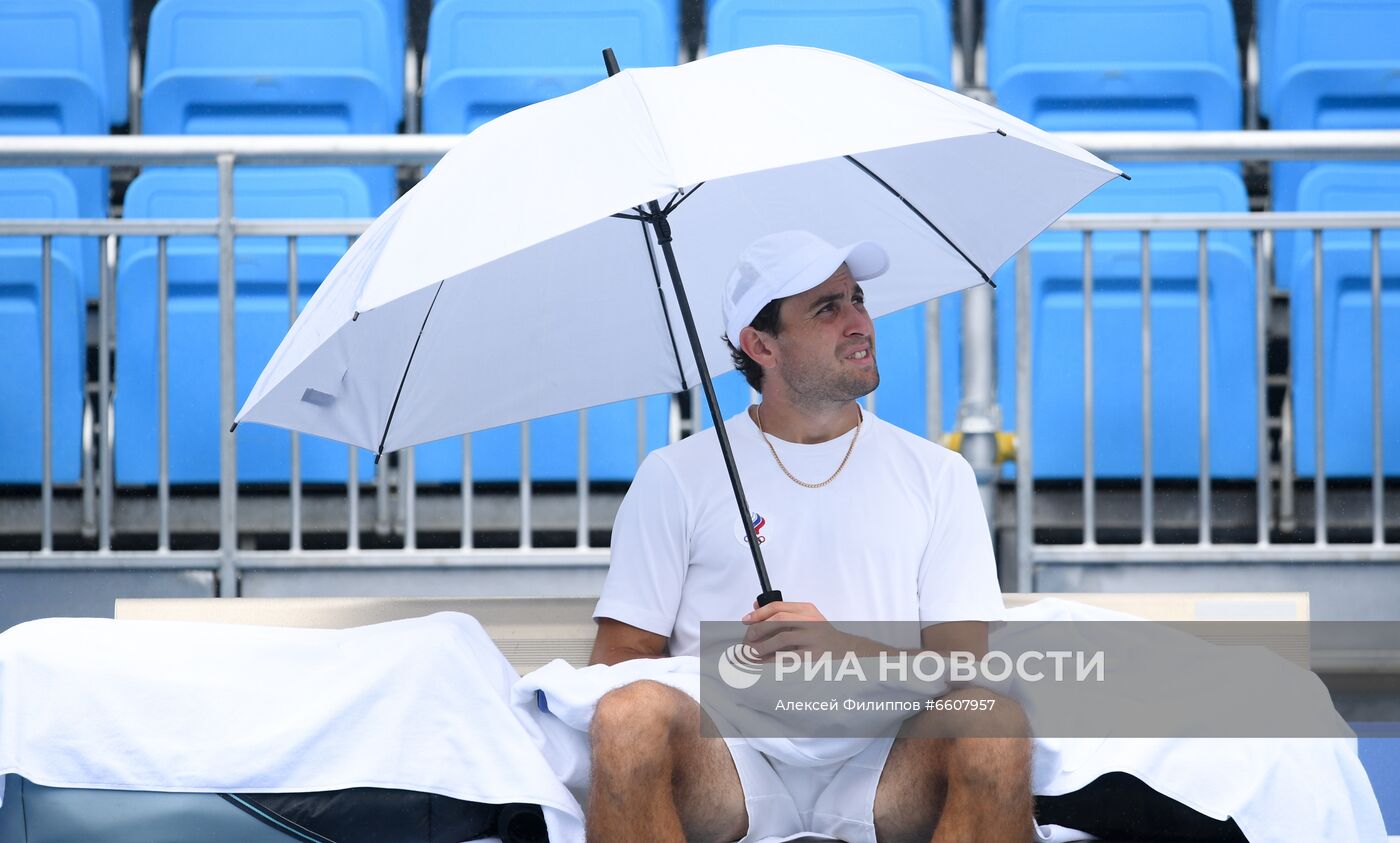 Олимпиада-2020. Теннис. Мужчины. А. Карацев - Ж. Шарди