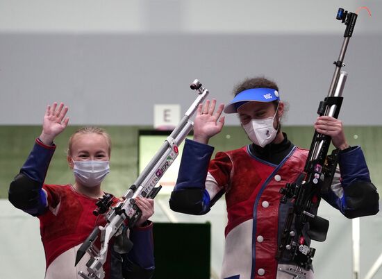 Олимпиада-2020. Стрельба. Пневматическая винтовка. Смешанная команда
