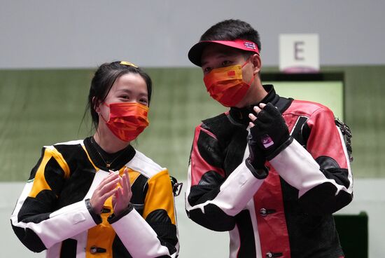 Олимпиада-2020. Стрельба. Пневматическая винтовка. Смешанная команда