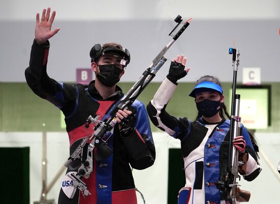 Олимпиада-2020. Стрельба. Пневматическая винтовка. Смешанная команда