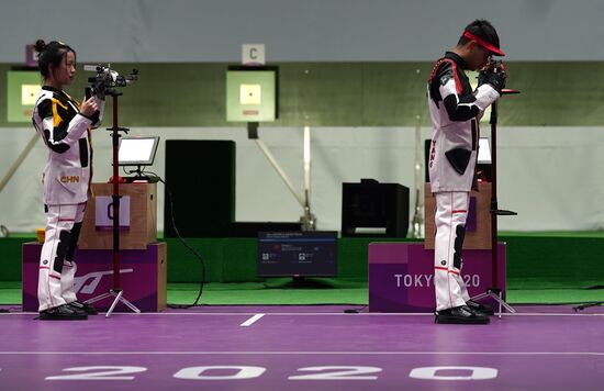 Олимпиада-2020. Стрельба. Пневматическая винтовка. Смешанная команда