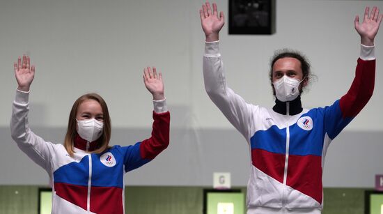 Олимпиада-2020. Стрельба. Пневматическая винтовка. Смешанная команда