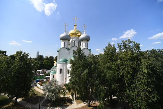 Реставрационные работы на территории Новодевичьего монастыря