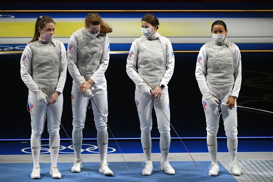 Олимпиада-2020. Фехтование. Женщины. Рапира. Командное первенство