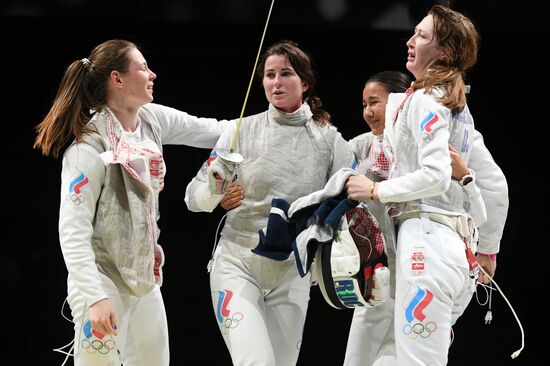 Олимпиада-2020. Фехтование. Женщины. Рапира. Командное первенство