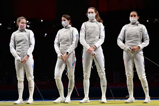 Олимпиада-2020. Фехтование. Женщины. Рапира. Командное первенство