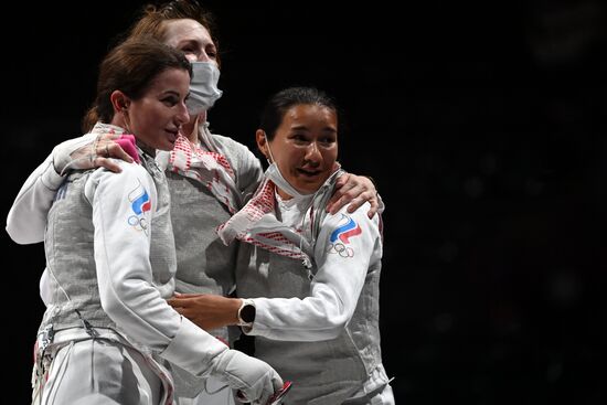 Олимпиада-2020. Фехтование. Женщины. Рапира. Командное первенство