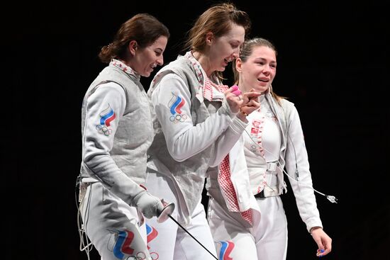 Олимпиада-2020. Фехтование. Женщины. Рапира. Командное первенство