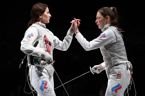 Олимпиада-2020. Фехтование. Женщины. Рапира. Командное первенство