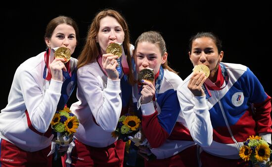 Олимпиада-2020. Фехтование. Женщины. Рапира. Командное первенство