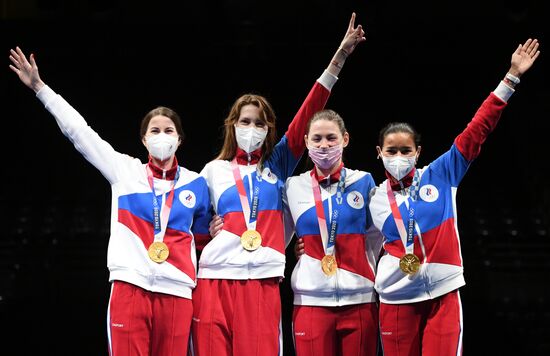 Олимпиада-2020. Фехтование. Женщины. Рапира. Командное первенство