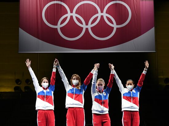 Олимпиада-2020. Фехтование. Женщины. Рапира. Командное первенство