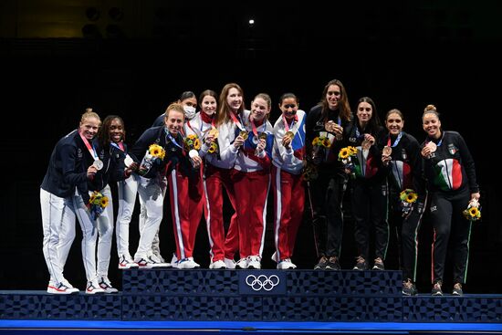 Олимпиада-2020. Фехтование. Женщины. Рапира. Командное первенство