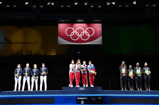 Олимпиада-2020. Фехтование. Женщины. Рапира. Командное первенство