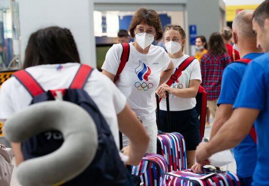 Вылет сборных команд России на Олимпиаду в Токио
