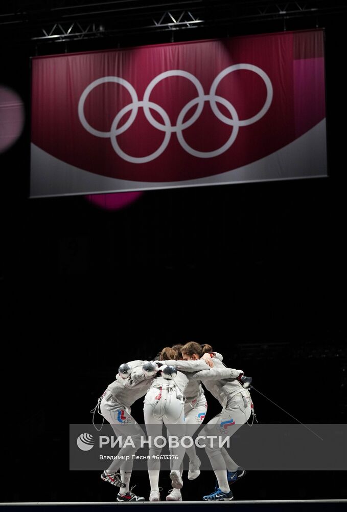 Олимпиада-2020. Фехтование. Женщины. Сабля. Командное первенство 