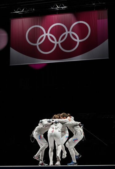 Олимпиада-2020. Фехтование. Женщины. Сабля. Командное первенство 