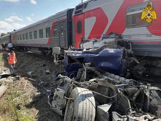 ДТП на железнодорожном переезде в Калужской области